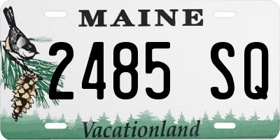 ME license plate 2485SQ