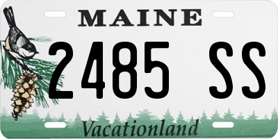 ME license plate 2485SS