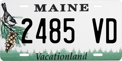 ME license plate 2485VD