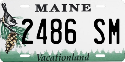 ME license plate 2486SM