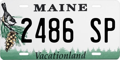 ME license plate 2486SP