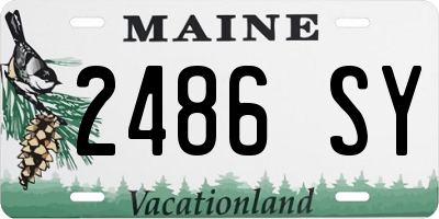 ME license plate 2486SY