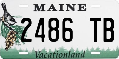ME license plate 2486TB