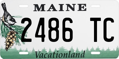 ME license plate 2486TC