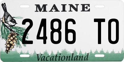 ME license plate 2486TO