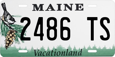 ME license plate 2486TS