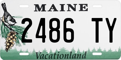 ME license plate 2486TY