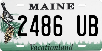 ME license plate 2486UB