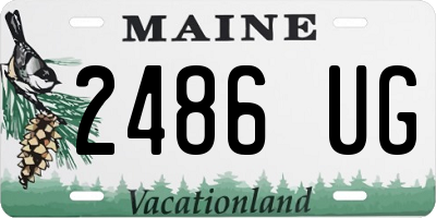 ME license plate 2486UG