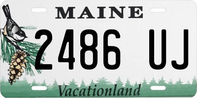 ME license plate 2486UJ