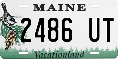 ME license plate 2486UT