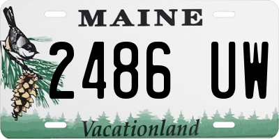 ME license plate 2486UW