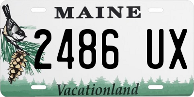 ME license plate 2486UX