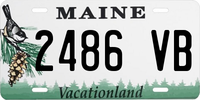 ME license plate 2486VB