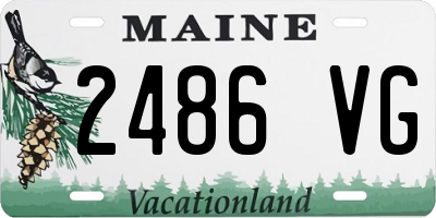 ME license plate 2486VG