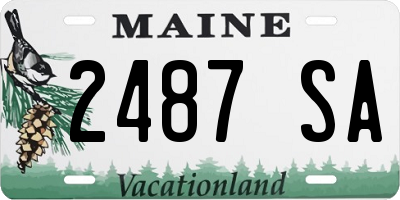 ME license plate 2487SA