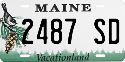 ME license plate 2487SD