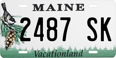 ME license plate 2487SK