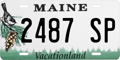 ME license plate 2487SP