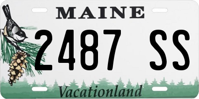 ME license plate 2487SS