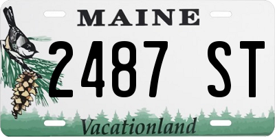 ME license plate 2487ST