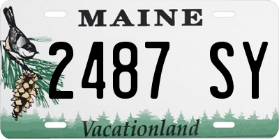 ME license plate 2487SY