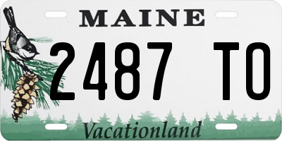 ME license plate 2487TO