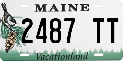 ME license plate 2487TT