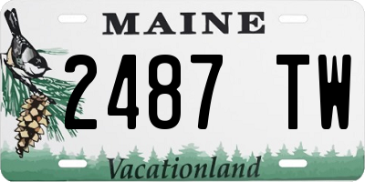 ME license plate 2487TW