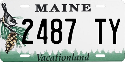 ME license plate 2487TY