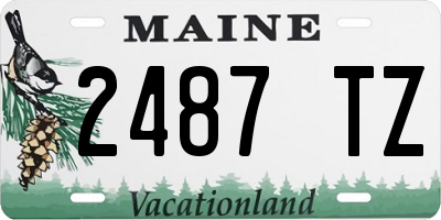 ME license plate 2487TZ