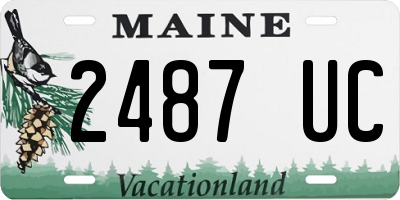 ME license plate 2487UC