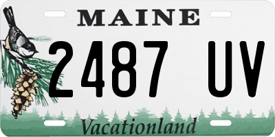 ME license plate 2487UV