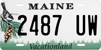 ME license plate 2487UW