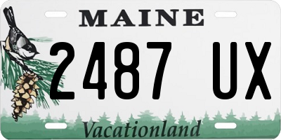 ME license plate 2487UX