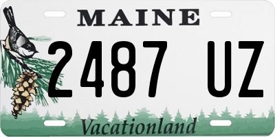 ME license plate 2487UZ