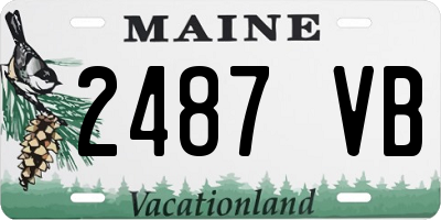 ME license plate 2487VB