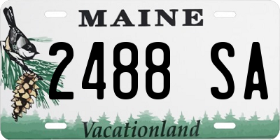 ME license plate 2488SA