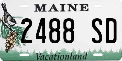 ME license plate 2488SD