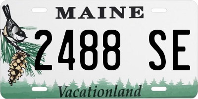 ME license plate 2488SE