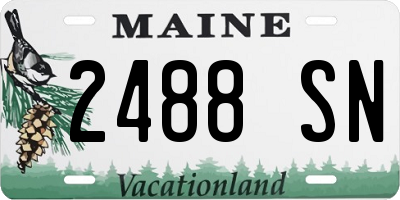ME license plate 2488SN