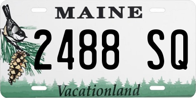 ME license plate 2488SQ