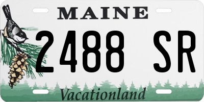 ME license plate 2488SR