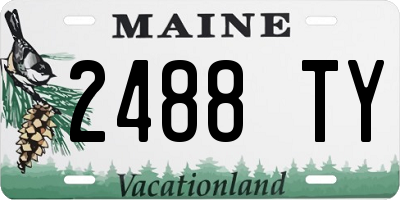 ME license plate 2488TY