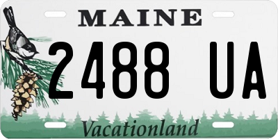 ME license plate 2488UA