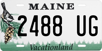 ME license plate 2488UG