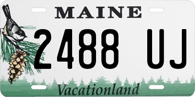 ME license plate 2488UJ
