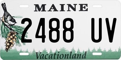 ME license plate 2488UV