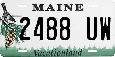 ME license plate 2488UW