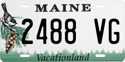 ME license plate 2488VG